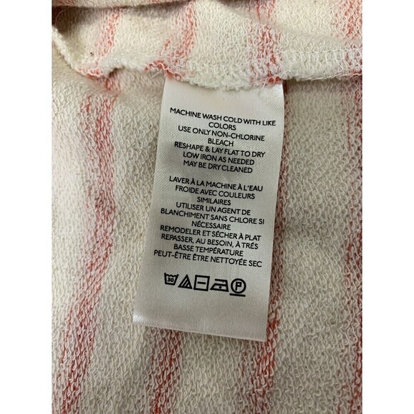 ANTHROPOLOGIE Maeve Cropped Jacket Cream Size 2 Stripe Gold Heart New Gift - Picture 6 of 9